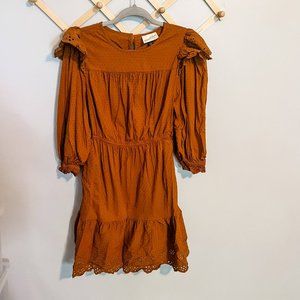 Universal Thread Burnt Orange Fall Dress Medium